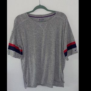 Champion Red, Blue, and Grey Shirt!